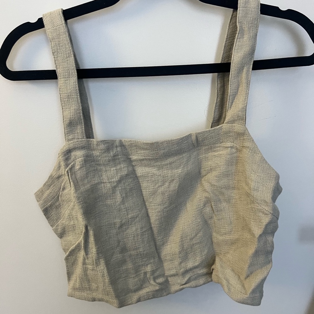 Madewell linen crop top
